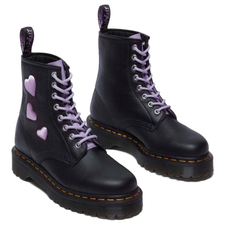 Ботинки Dr.Martens Текстиль Коровья кожа Короткие армейские ботинки Женские Черный - изображение 4