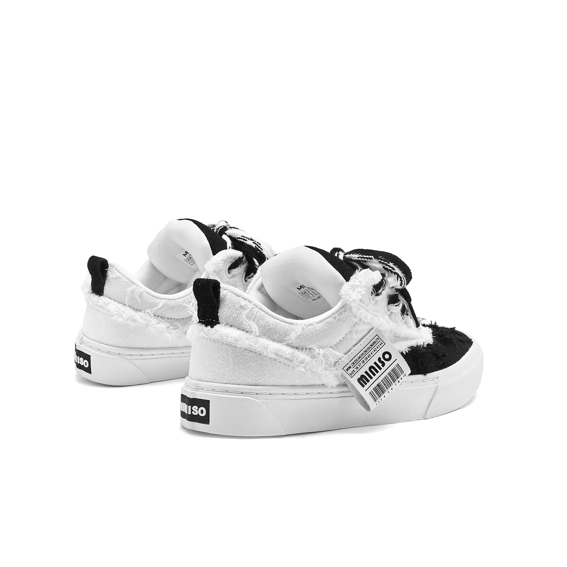 Кеды Miniso Low-Top Classic White Black Unisex Miniso Низкие кеды Классические Белый Черный Унисекс - изображение 6