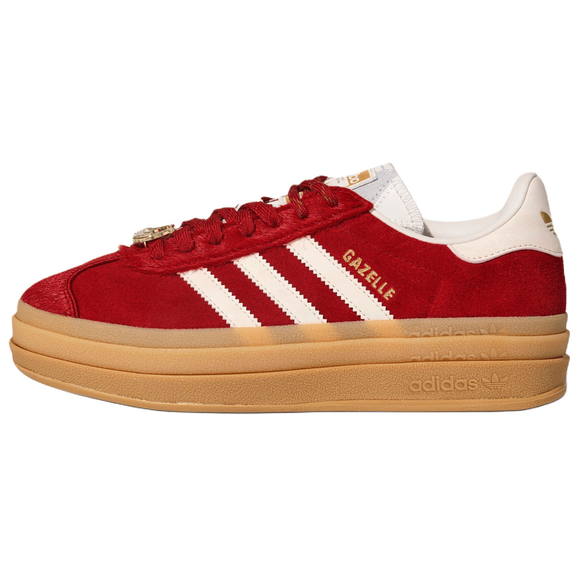 Кроссовки Adidas Originals GAZELLE BOLD Кожа Low Топ Кеды немецкой армии (GAT) Женские Красный - изображение 1