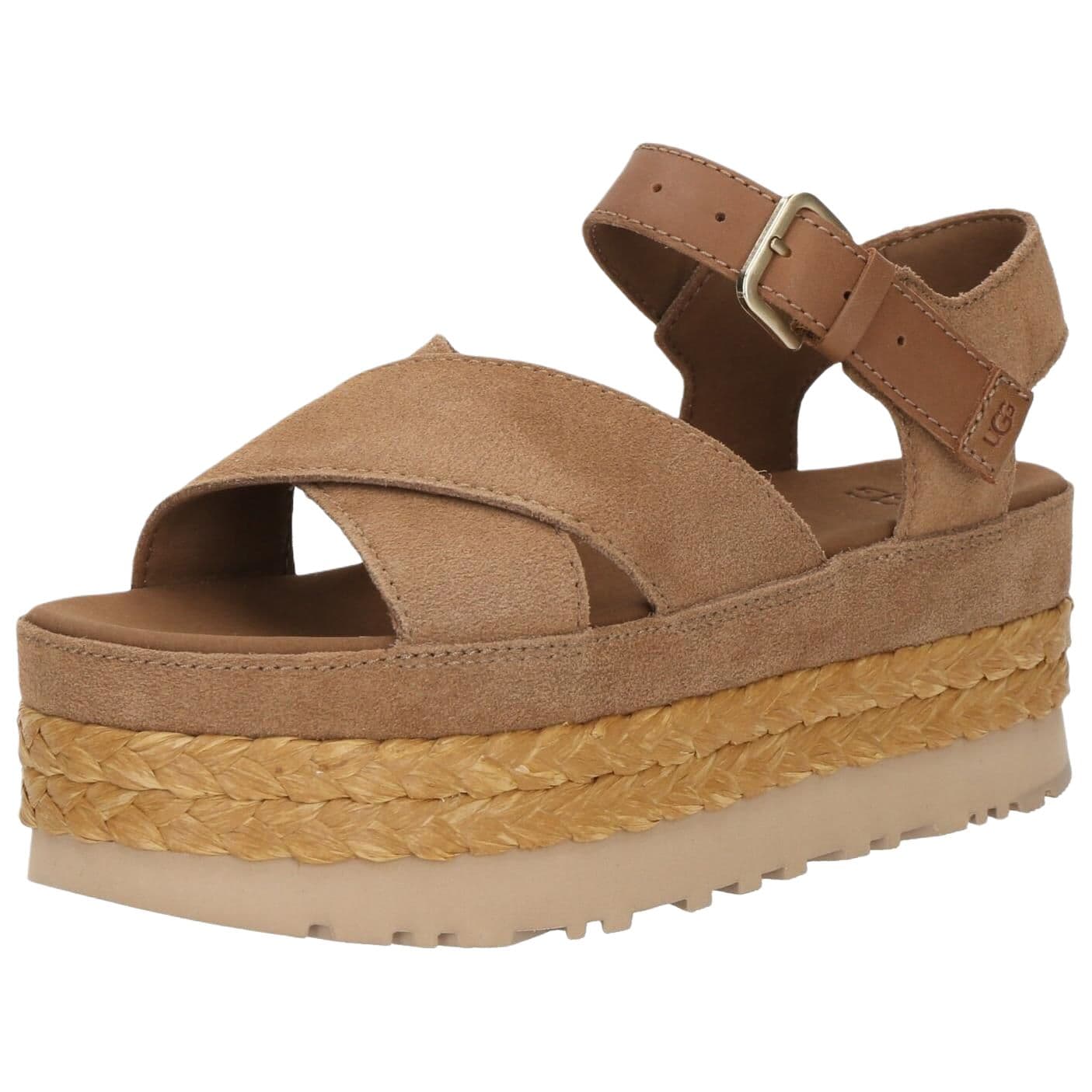 Шлёпанцы UGG Aubrey one Шнуровые Сандалии Женские Коричневые - изображение 2