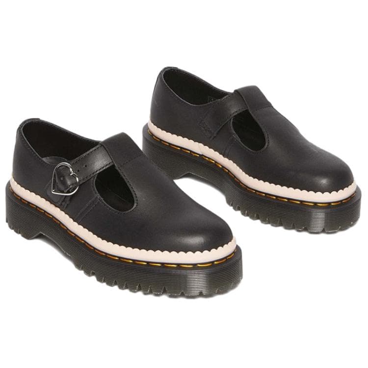 Тапочки Dr.Martens 1460 POLLEY BEX Кожа Повседневная обувь 3,5 см Женская Черная Розовая - изображение 3