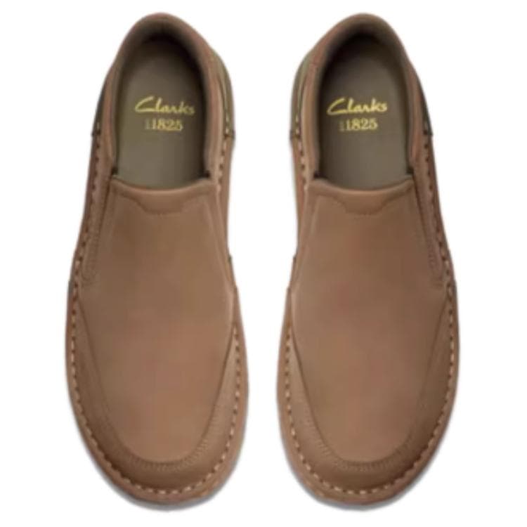 Кроссовки Clarks Коровья кожа Низкий топ Повседневная обувь Мужская Коричневый - изображение 5