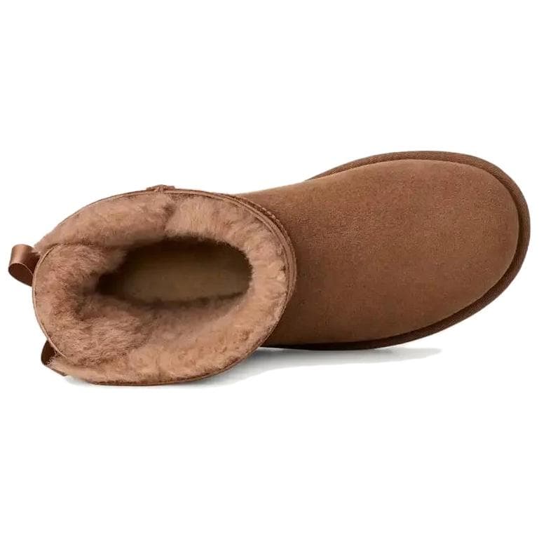 Ботинки зимние UGG Mini Bailey Bow II Короткие Снежные Ботинки Женские Коричневые - изображение 2