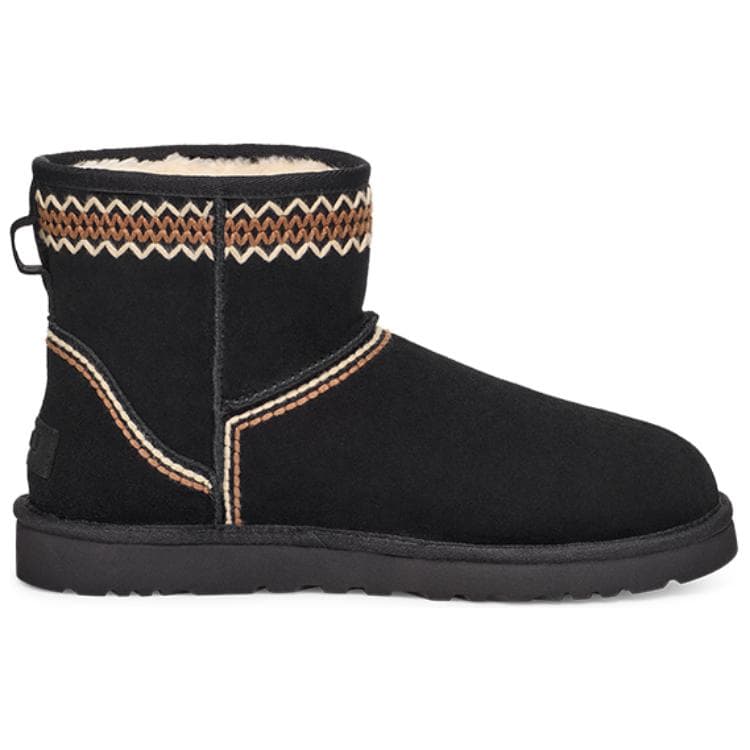 Ботинки зимние UGG CLASSIC MINI Atherson Коровья кожа Короткий снегобут Мужской Черный - изображение 2