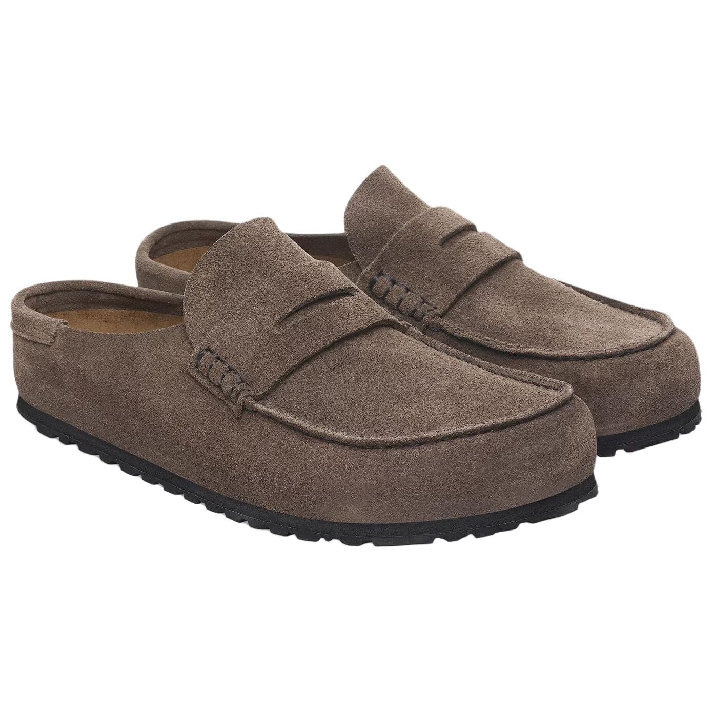 Сандалии Birkenstock Naples Резиновая подошва Отсутствие специальных функций Закрытые тапочки Унисекс Темно-серый Узкая версия - изображение 3