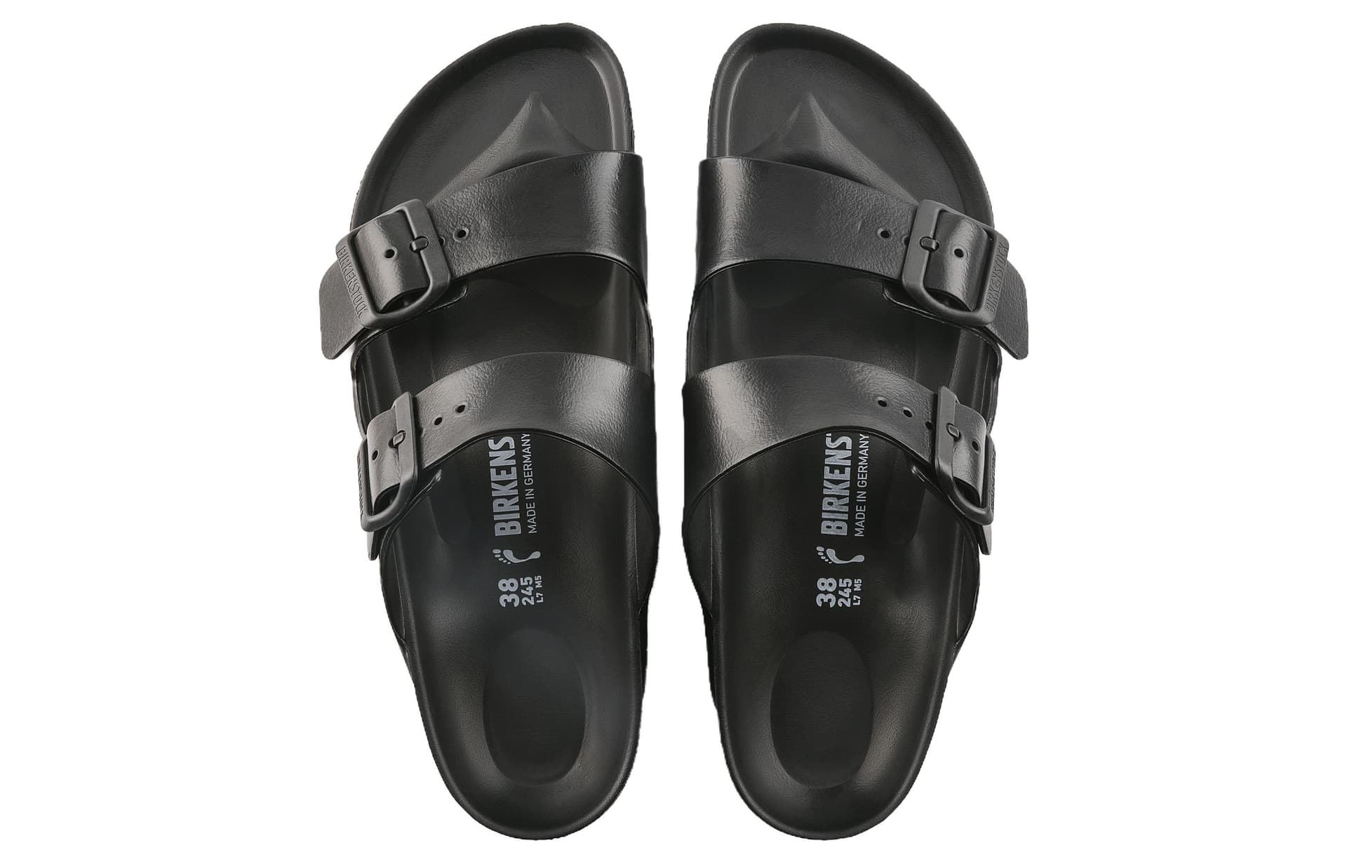 Сандалии Birkenstock противоскользящие шлепанцы женские черные узкая версия - изображение 5
