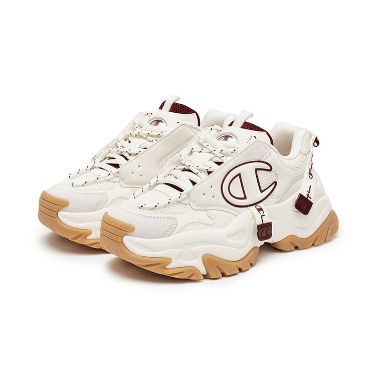 Кроссовки Champion Low Top Massive Sneakers Unisex Молочно-белый Преппи Красный - изображение 2