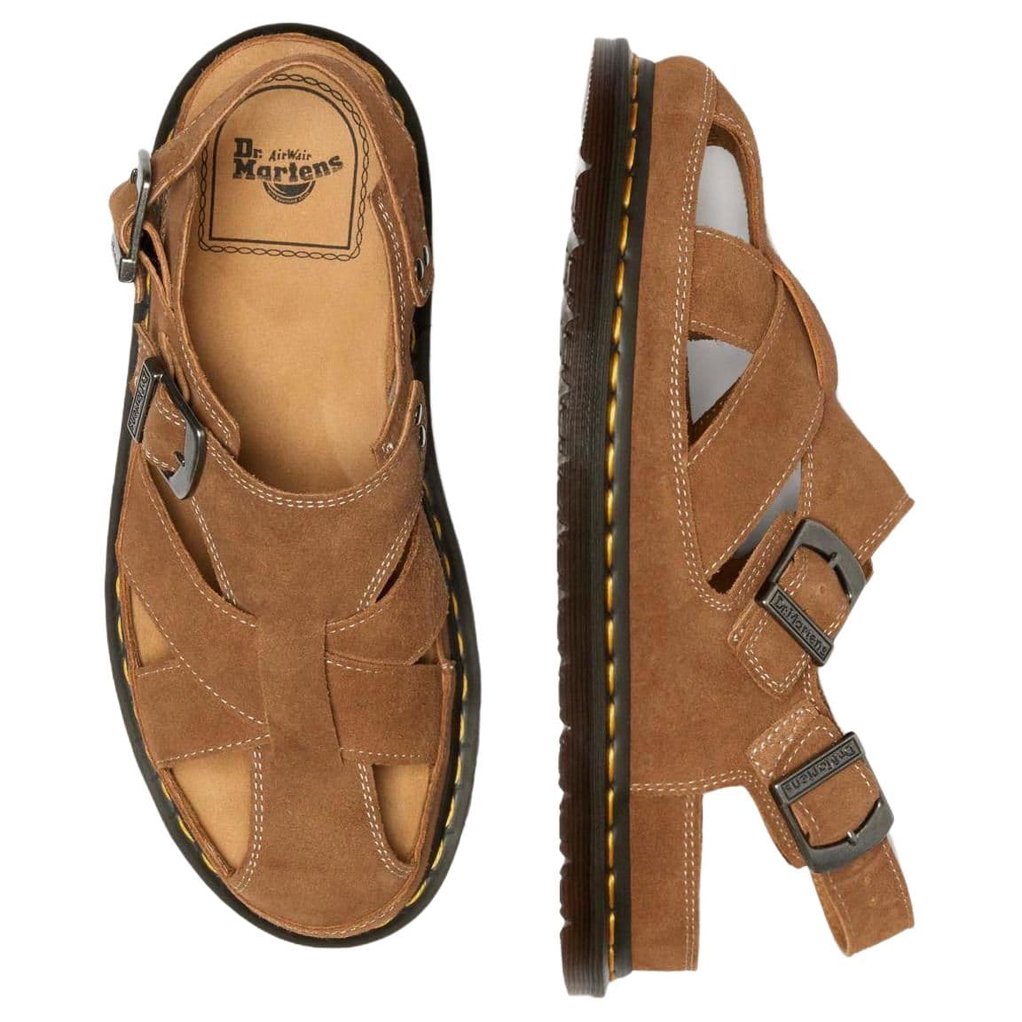 Сандалии Dr.Martens Archive FISHERMAN Кожа Сандалии-гладиаторы Унисекс Коричневый - изображение 5