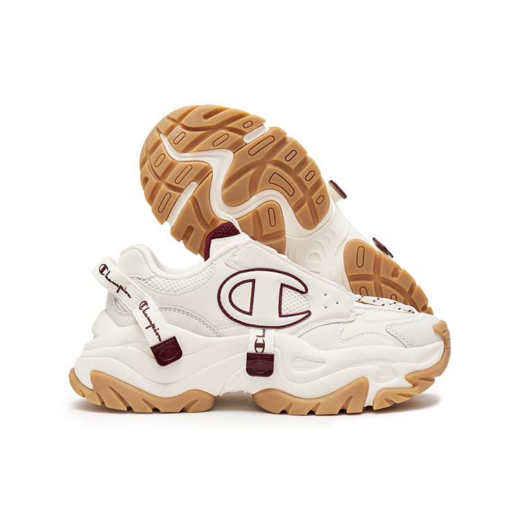 Кроссовки Champion Low Top Massive Sneakers Unisex Молочно-белый Преппи Красный - изображение 4