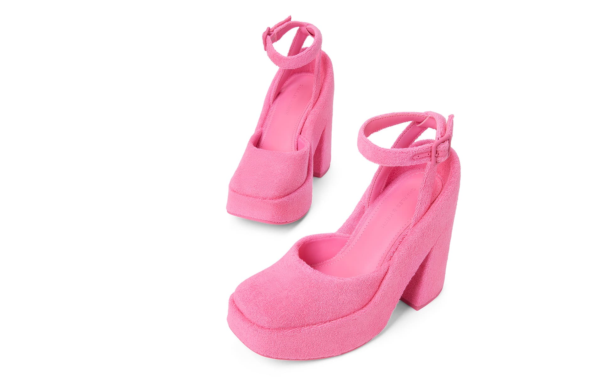 Тапочки CHARLESKEITH ck 12.3cm BLACK TEXTUREDBeigePink - изображение 3