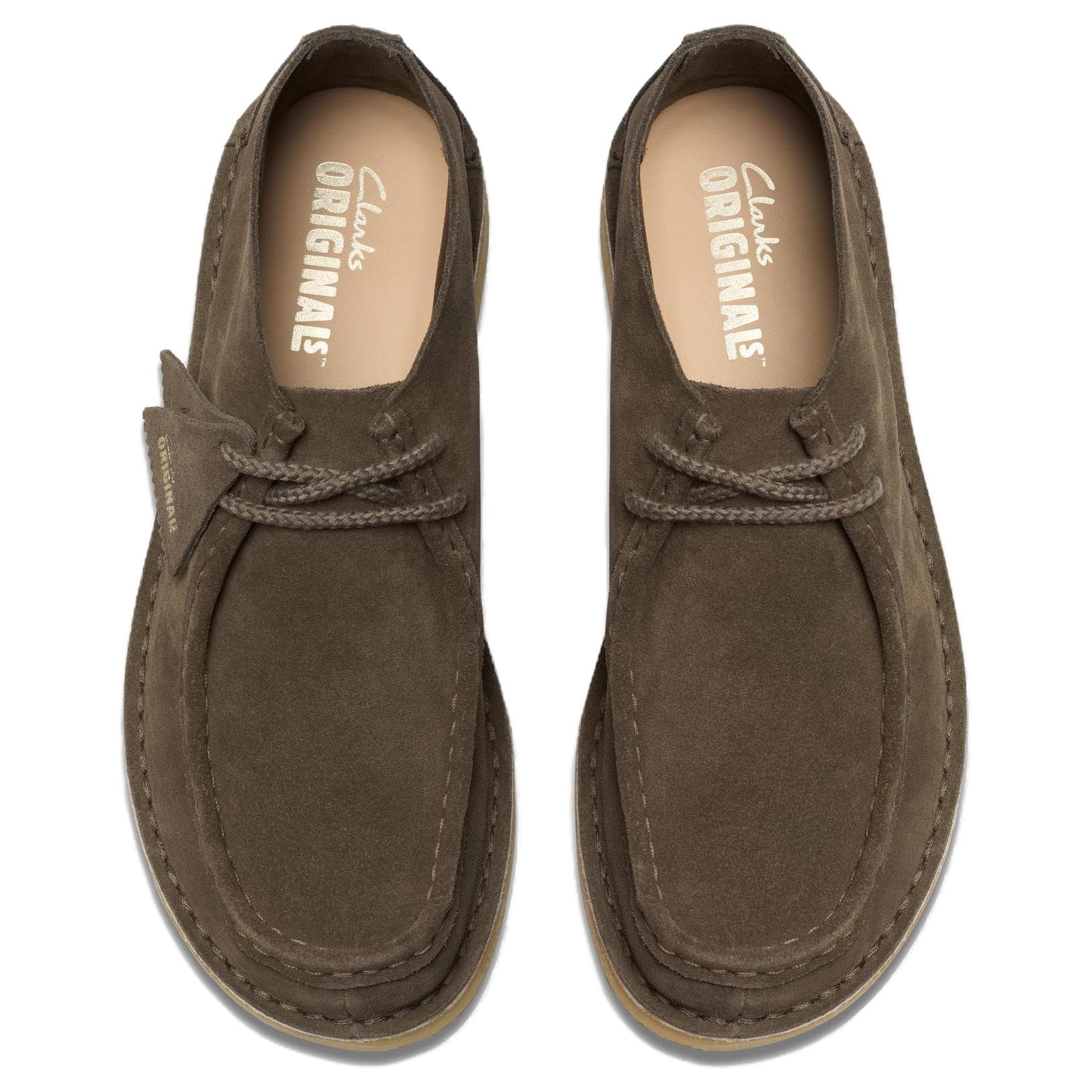 Сапоги CLARKS Пустыня Кочевник Замша Ботильоны Мужские Оливково-зеленые - изображение 4