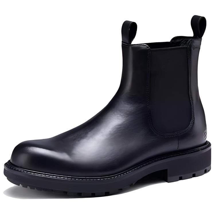 Ботинки челси Ecco Urban Oslo Коровья кожа Короткий Челси 4CM Мужской Черный - изображение 3