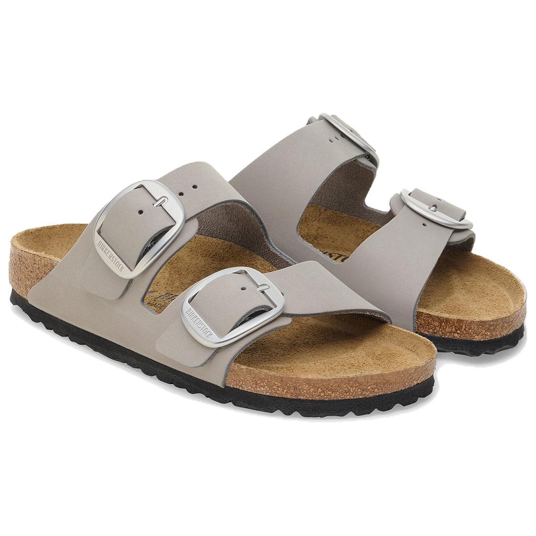 Сандалии Биркенсток Arizona Дышащая Обувь Birkenstock Женская Лаймово-Серый Узкий Версия - изображение 4
