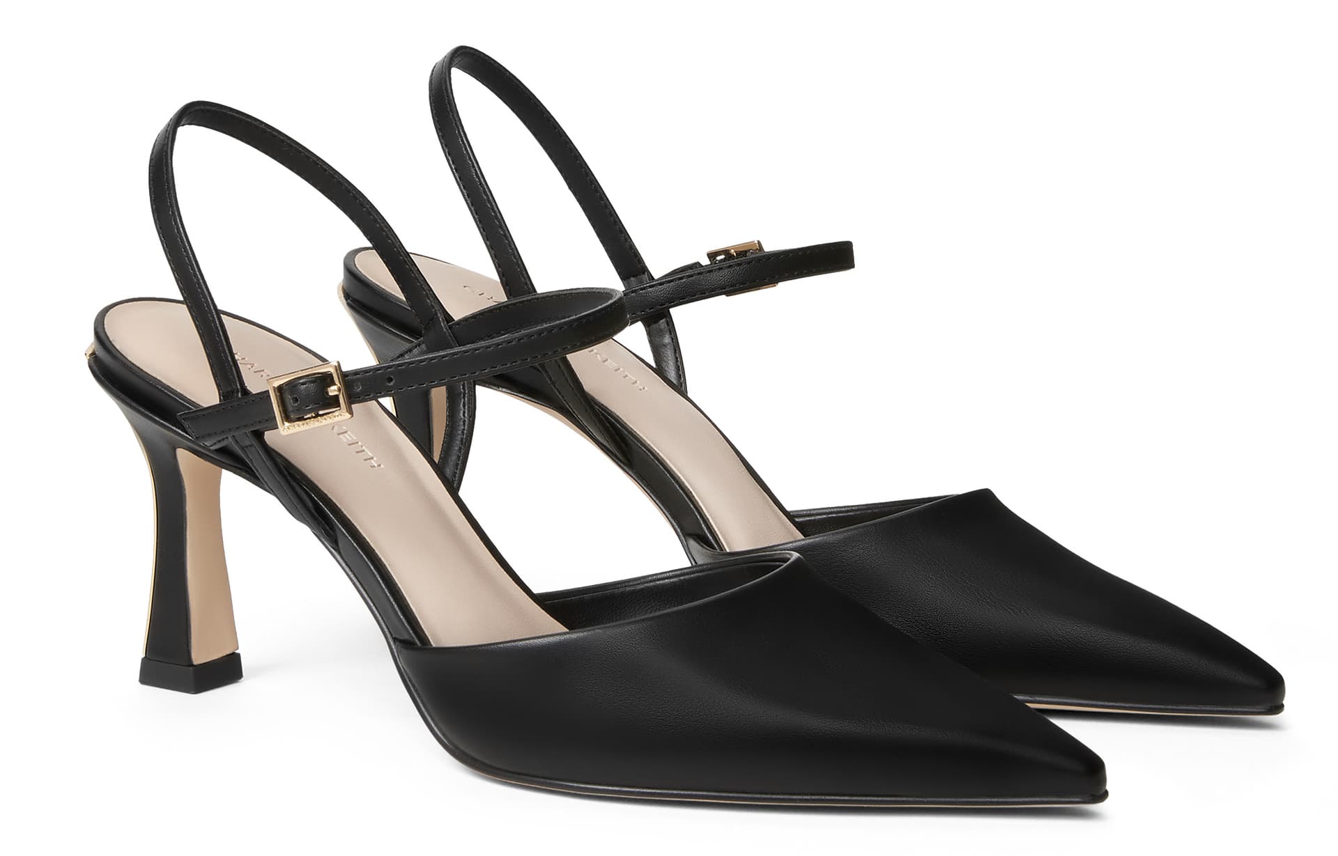 Шлёпанцы CHARLESKEITH ck PU 8cm NudeBlack - изображение 2