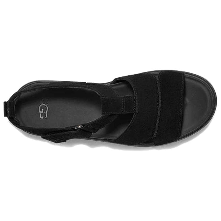 Шлёпанцы UGG one Шнурованные Сандалии Женские Черные - изображение 4