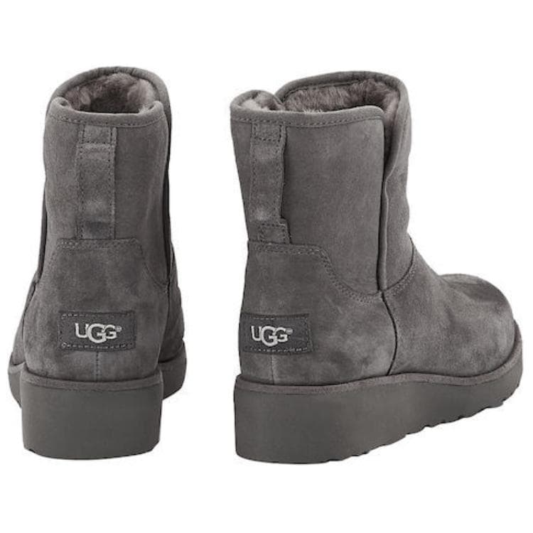 Ботинки зимние UGG Australia Kristin Замша Термические Короткие Снежные Ботинки Женские Серые - изображение 4