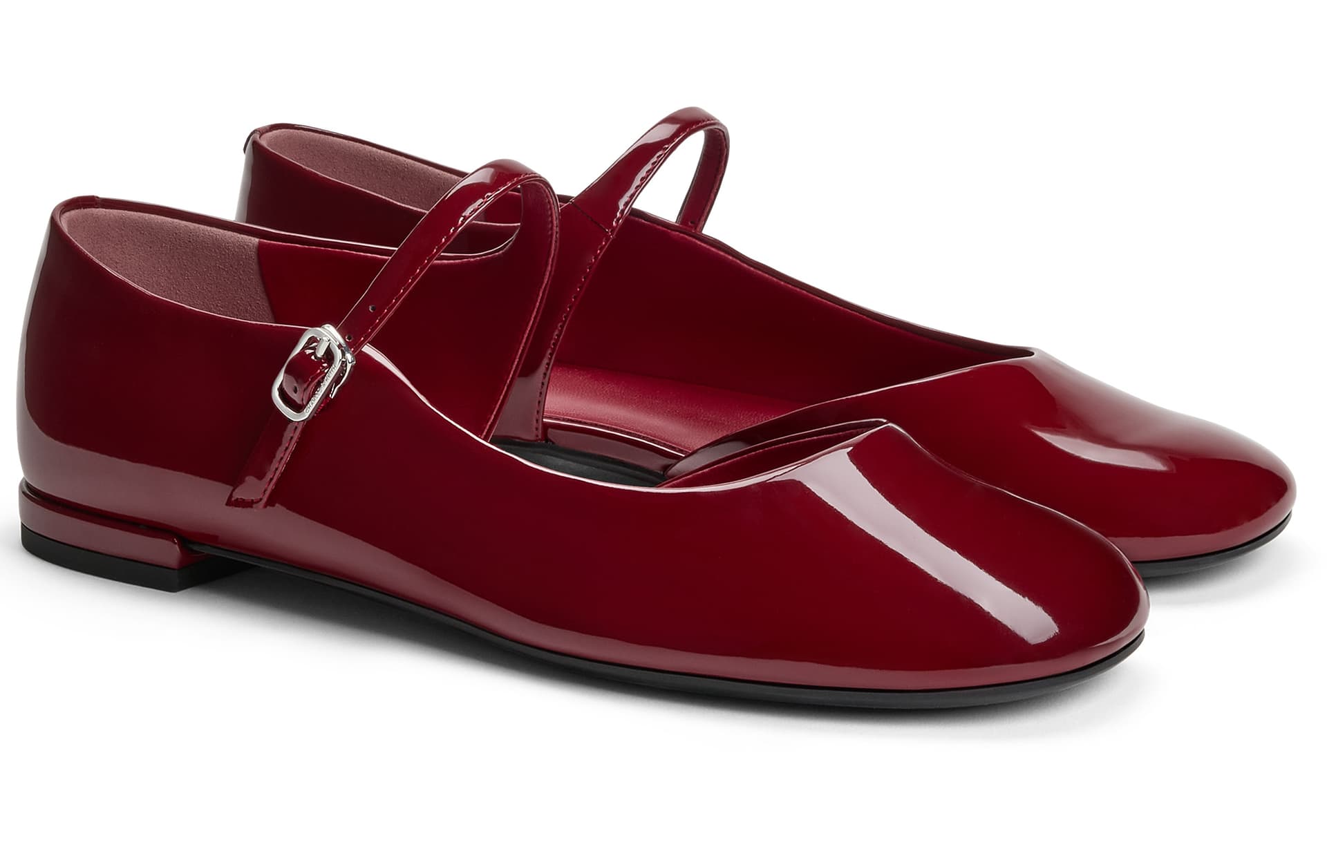 CHARLES&KEITH PU Круглый носок Блестящий Плоский Туфли Мэри Джейн 1,4 см Женский - изображение 2
