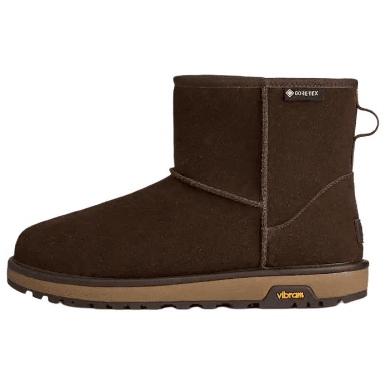 Ботинки зимние UGG CLASSIC MINI GTX Термический Водонепроницаемый Короткий Снегобут Мужской Темно-Коричневый - изображение 1