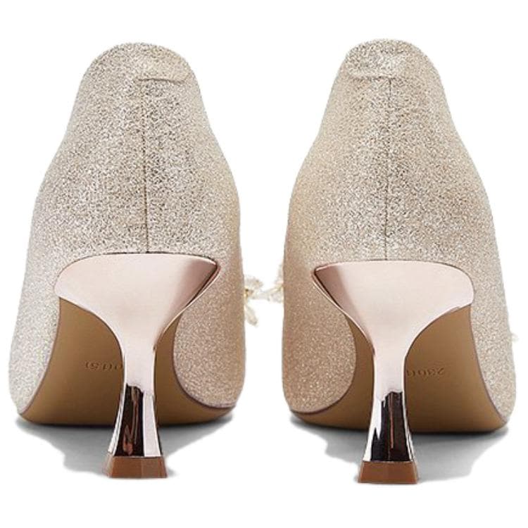 Туфли Daphne Wedding Shoes Collection Квадратный каблук Высокие каблуки Женские Шампанское золото - изображение 4