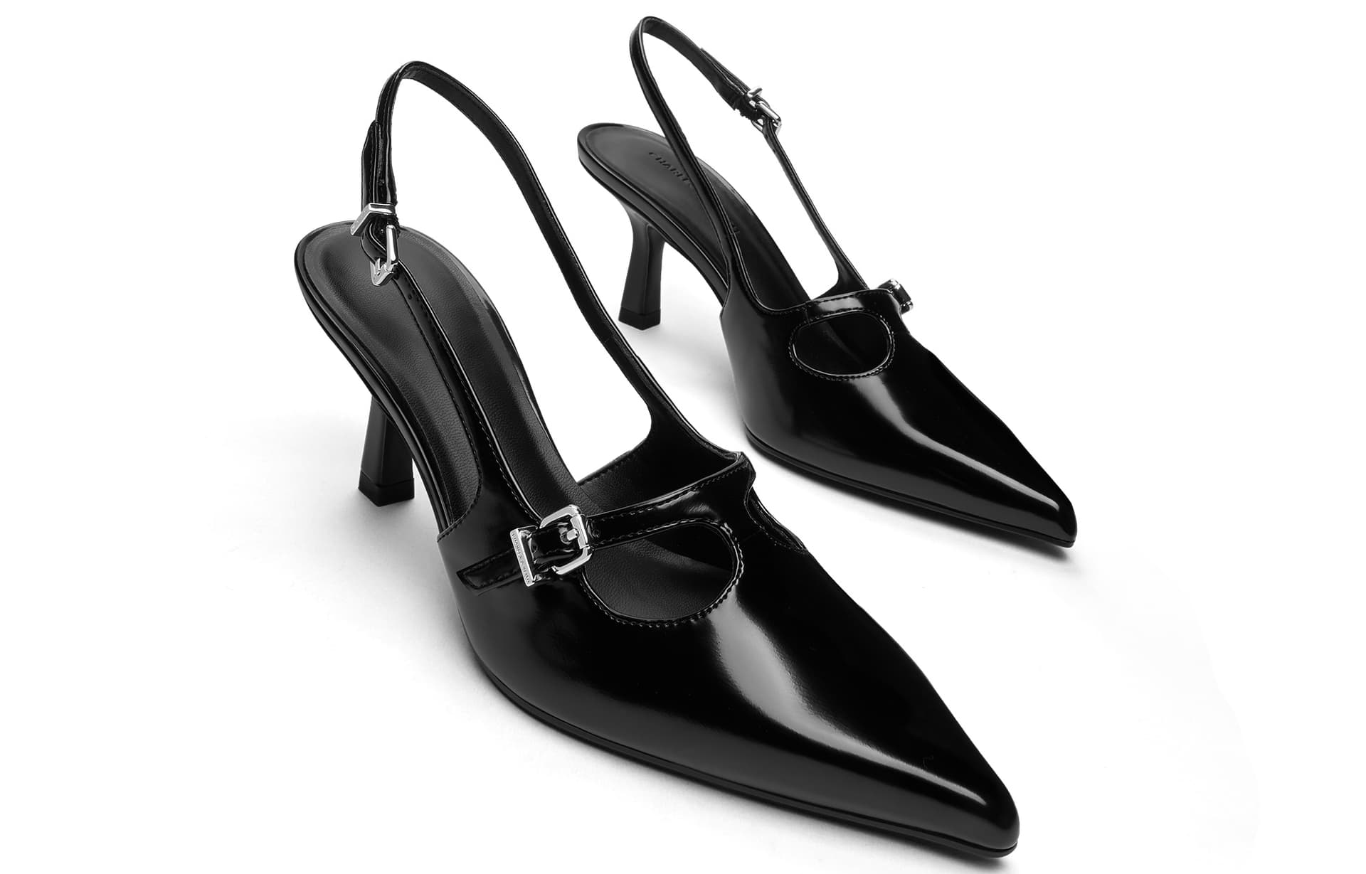 Туфли CHARLES KEITH Маленький Ck ПУ (полиуретан) Узкий каблук Высокие каблуки 7 см Женские - изображение 4