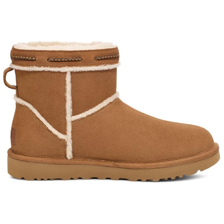 Ботинки зимние UGG Спилок Коровья Кожа Короткие Снежные Ботинки Унисекс Каштановый - изображение 2