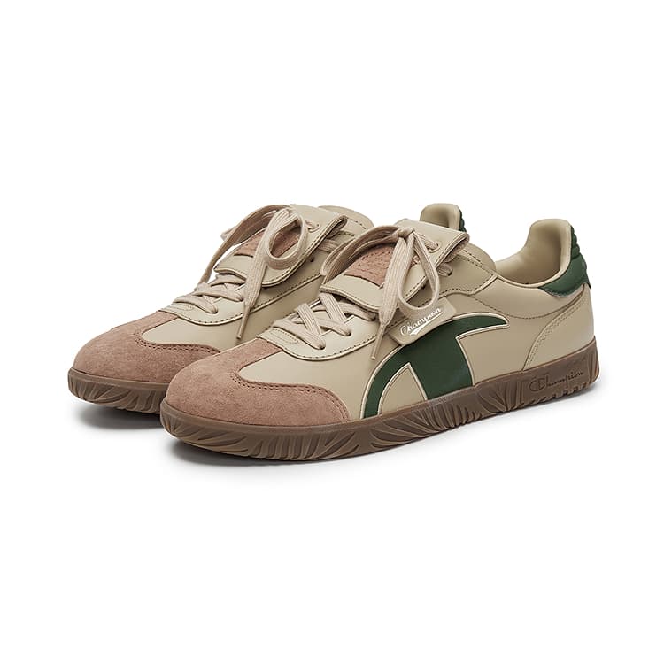 Кроссовки Champion T Trainers Немецкий язык Армейский стиль Низкие кеды для скейтбординга Мужские Песочный Оливково-зеленый - изображение 3