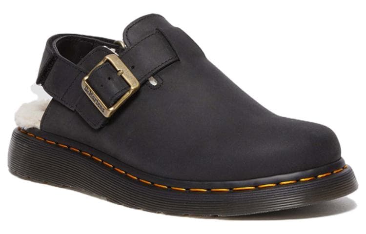 Тапочки Dr.Martens Кожа Повседневная Обувь Женская Черная - изображение 2
