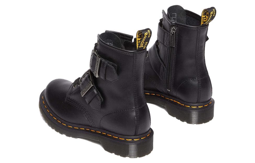 Ботинки Dr.Martens 1460 Кожаные Короткие Армейские Ботинки Женские Черные - изображение 4