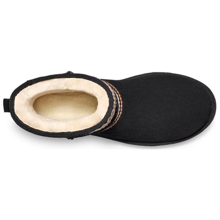 Ботинки зимние UGG CLASSIC MINI Atherson Коровья кожа Короткий снегобут Мужской Черный - изображение 4