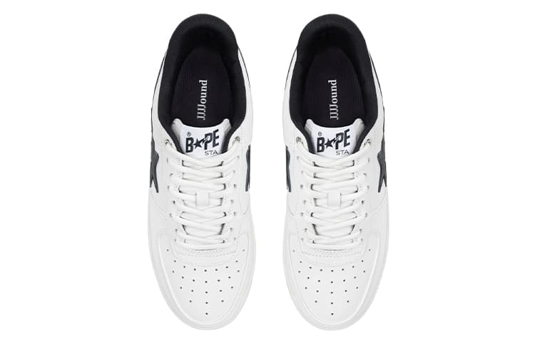 Кроссовки JJJJound x A BATHING APE STA Low Black White - изображение 2