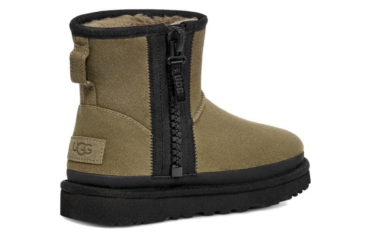 Сапоги UGG Женские ботильоны из искусственной замши зеленые - изображение 3