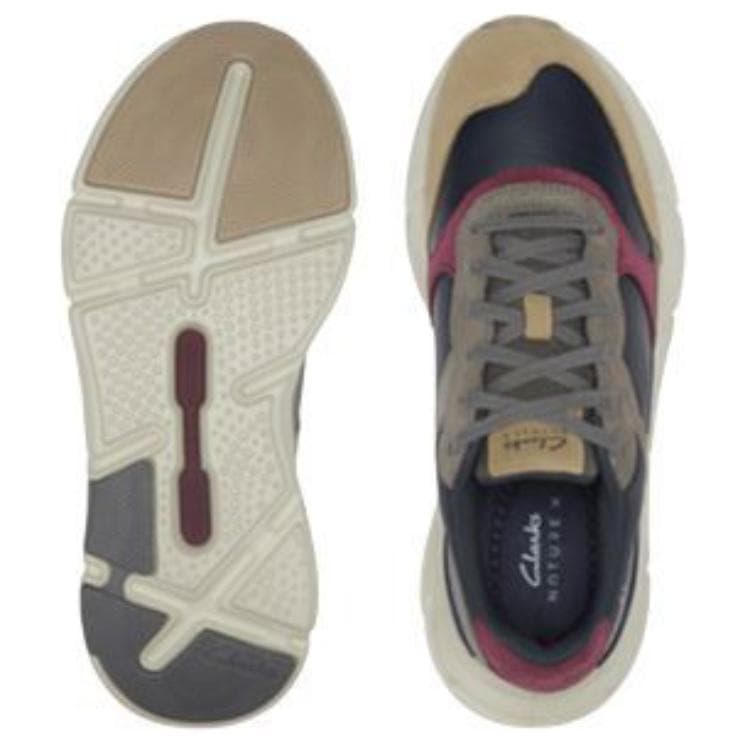 Кроссовки Clarks Коровья кожа Низкий топ Повседневная обувь Мужская Синяя - изображение 4