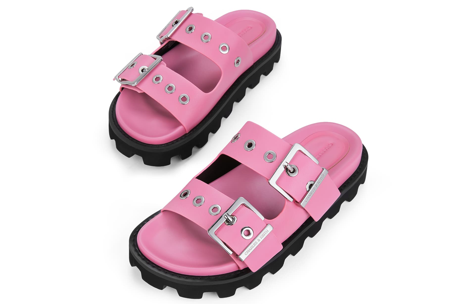 Сандалии CHARLESKEITH ck PU 2.2cm BlackWhitePink - изображение 3