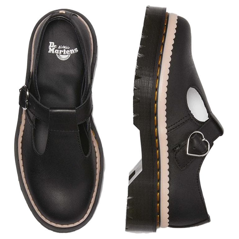 Тапочки Dr.Martens 1460 POLLEY BEX Кожа Повседневная обувь 3,5 см Женская Черная Розовая - изображение 4