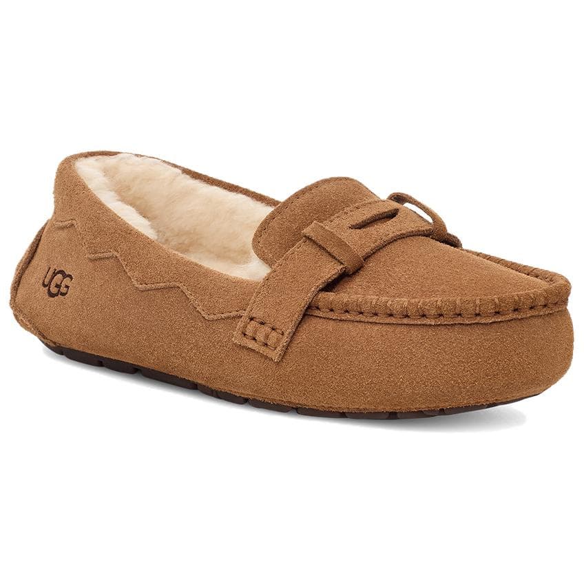 Тапочки UGG Коровья кожа Повседневная обувь Женская Каштановый - изображение 3