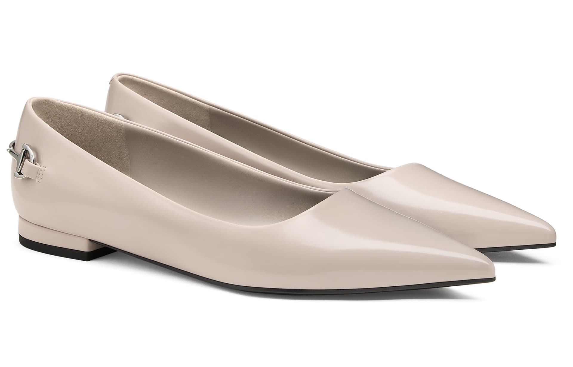 Тапочки CHARLES&KEITH Женские повседневные балетки с заостренным носком и пряжкой Horsebit на плоской подошве 1,6 см - изображение 2