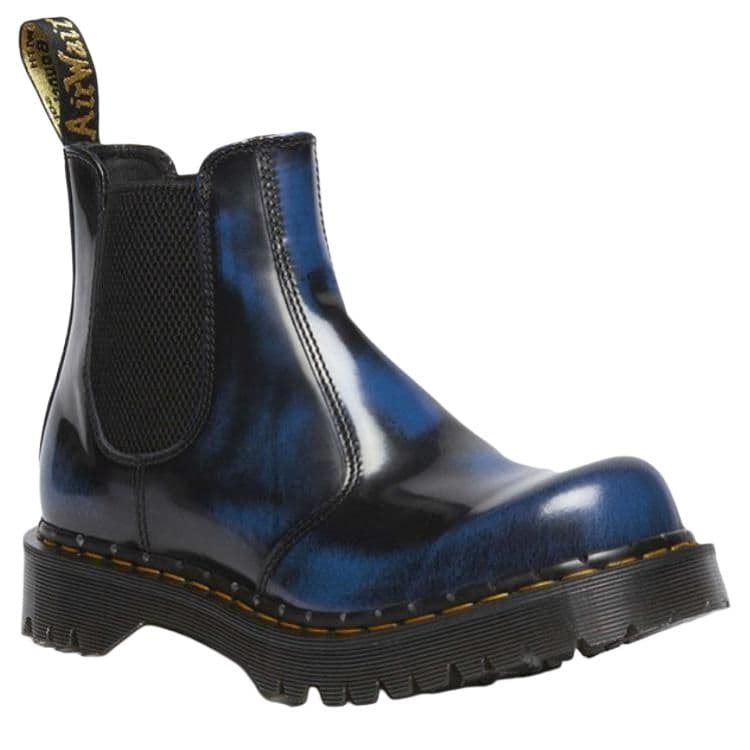 Ботинки челси Dr.Martens 2976 Резина Пластиковый Короткий Челси 3,5 см Унисекс Синий Черный - изображение 3