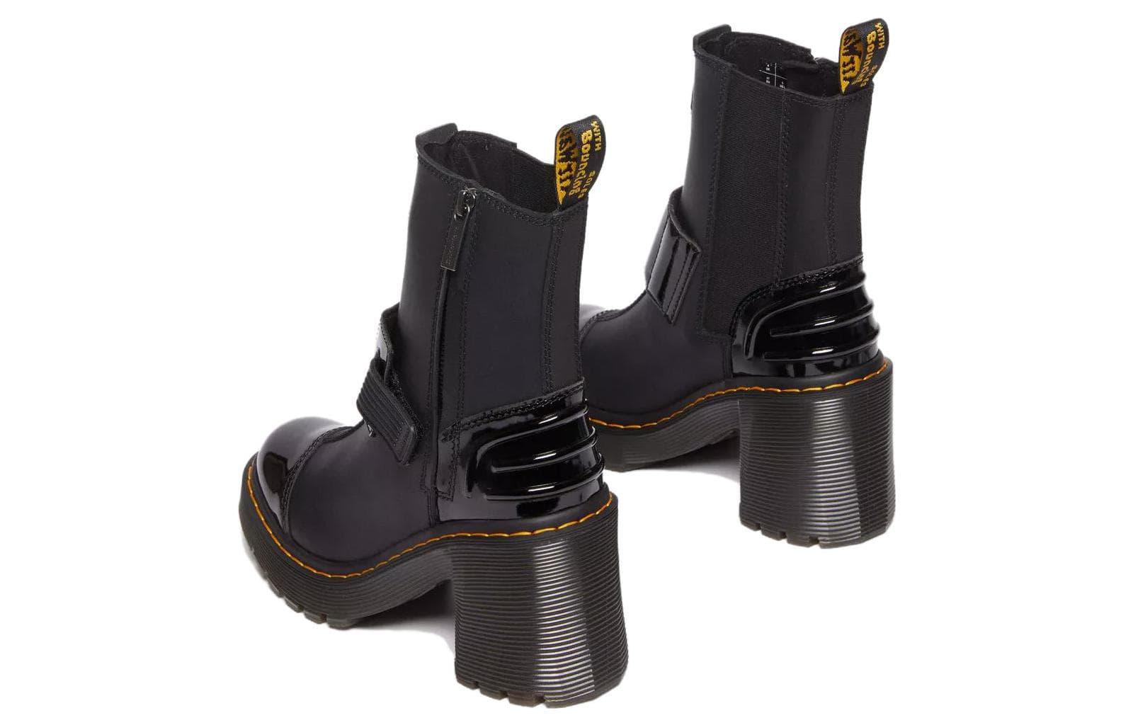 Сапоги Dr.Martens Женские ботильоны из кожи черного цвета - изображение 4