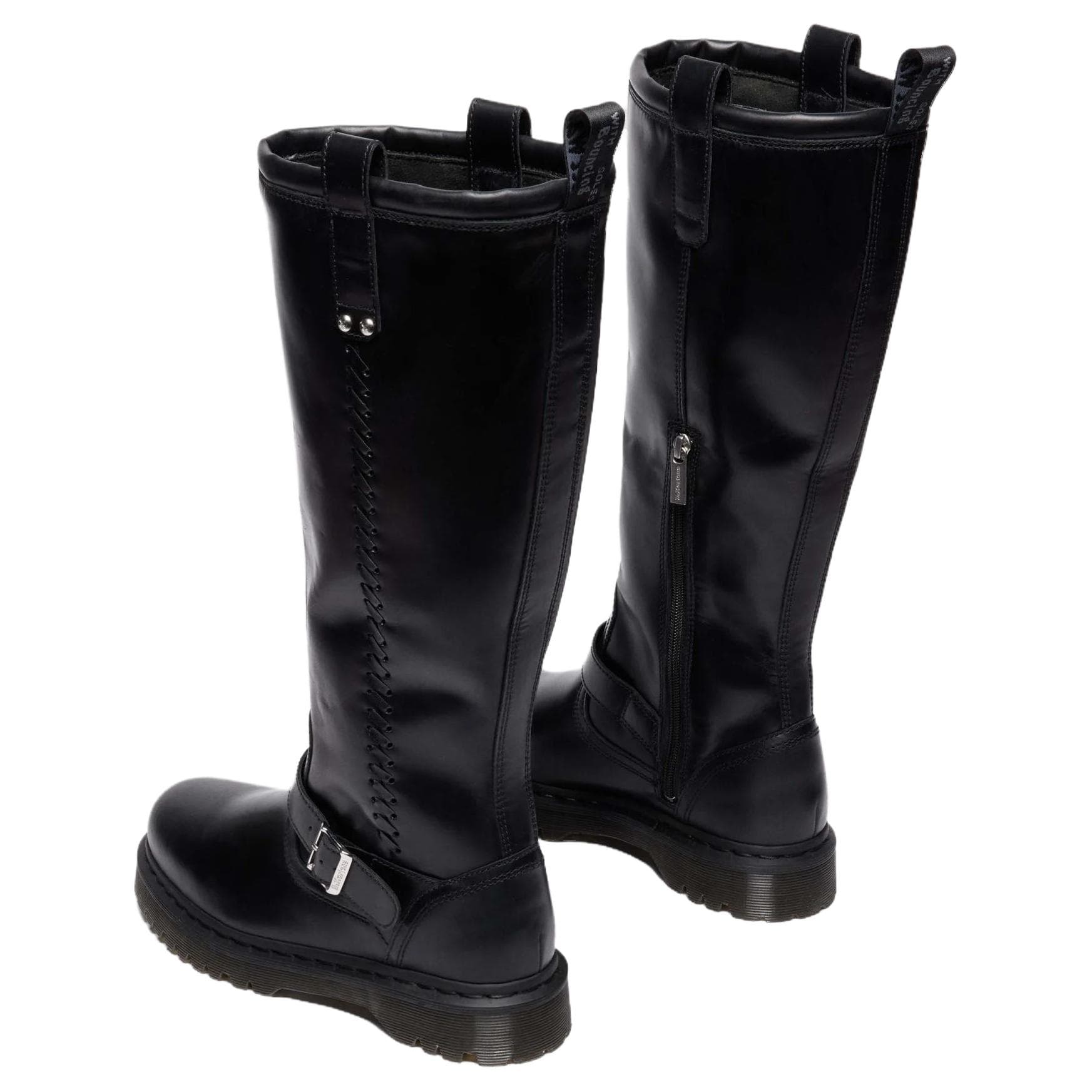 Ботинки Dr.Martens ANISTONE KH Кожа Высокие сапоги на колено 3,5 см Унисекс Черный - изображение 4