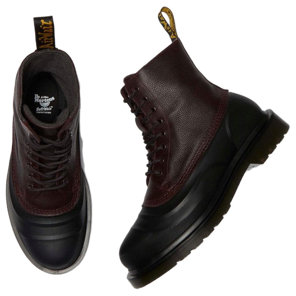Ботинки Dr.Martens 1460 Кожаные Короткие Армейские Ботинки Унисекс Красный Черный - изображение 6