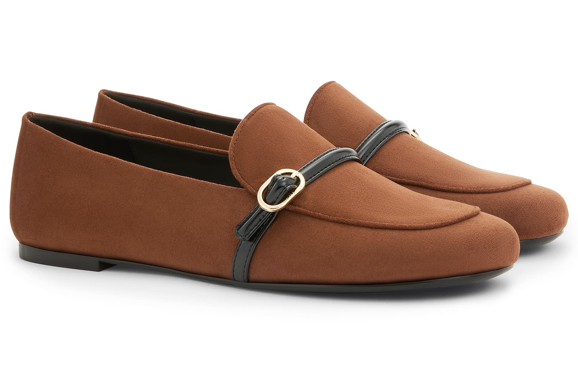 Лоферы CHARLES&KEITH Лоферы из PU ткани с ретро-английским дизайном, тонкой подошвой, круглым носком и декоративной пряжкой 0,8 см женские - изображение 5