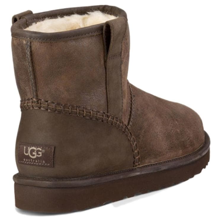 Ботинки зимние ugg Лицевая коровья кожа Короткий Сноубутсы Мужской Коричневый - изображение 3