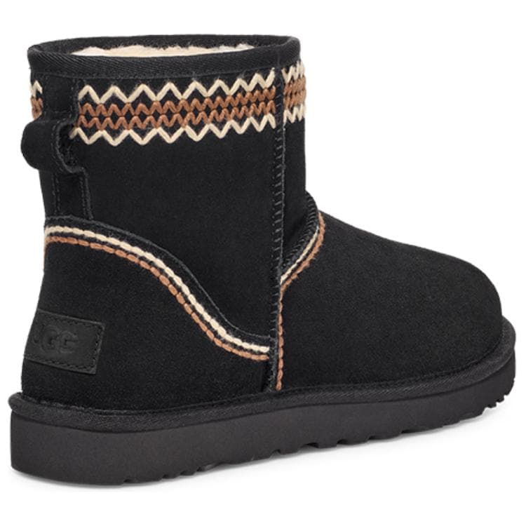 Ботинки зимние UGG CLASSIC MINI Atherson Коровья кожа Короткий снегобут Мужской Черный - изображение 3