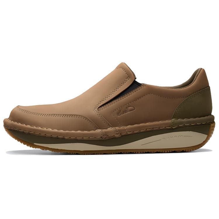 Кроссовки Clarks Коровья кожа Низкий топ Повседневная обувь Мужская Коричневый - изображение 1