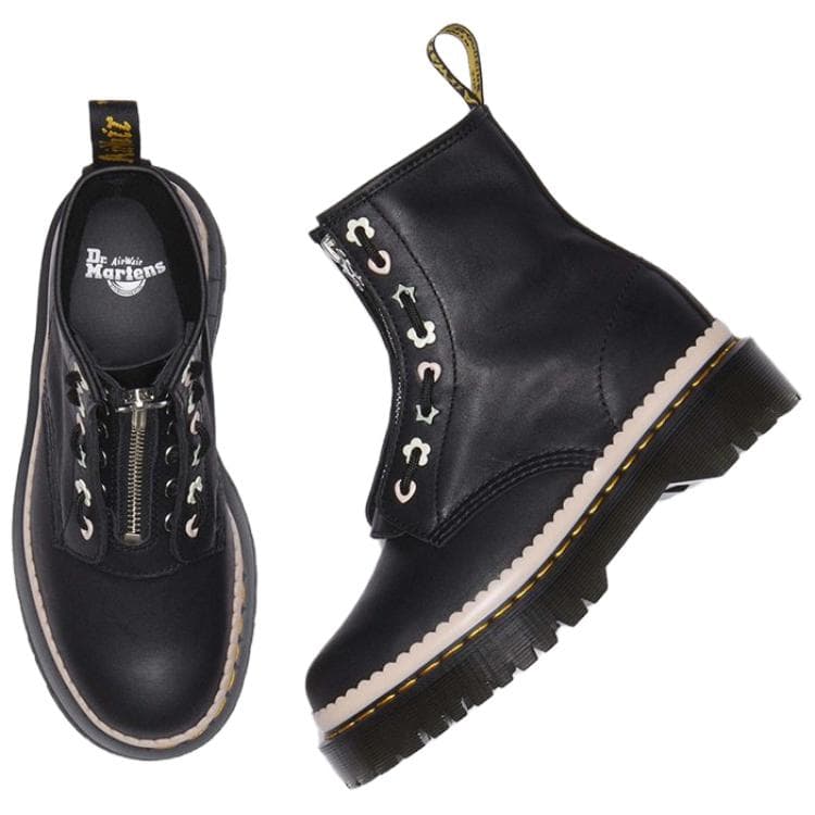 Ботинки Dr.Martens 1460 PASCAL Кожа Короткие Армейские Ботинки Женские Черные Розовые - изображение 5