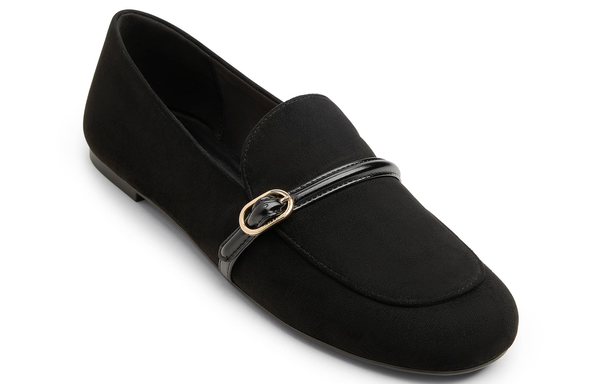 Лоферы CHARLES&KEITH Лоферы из PU ткани с ретро-английским дизайном, тонкой подошвой, круглым носком и декоративной пряжкой 0,8 см женские - изображение 3