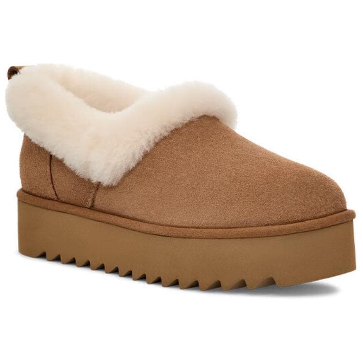 Ботинки зимние UGG Корова Спилок С флисовой подкладкой Платформа Повседневные Ботинки для снега Женские Каштановые - изображение 2