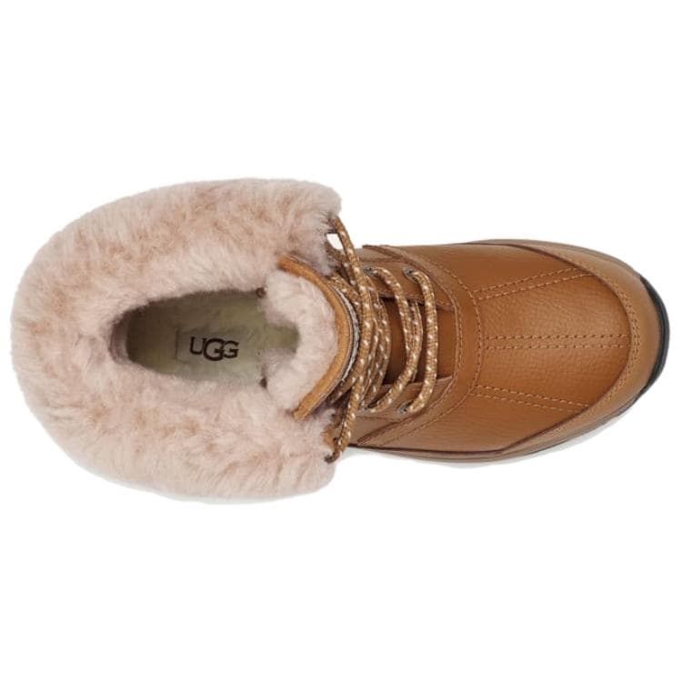 Ботинки уличные UGG Zaylee Кожа Теплоизоляционный Короткий MID Голень Аутдор Женский Коричневый - изображение 5