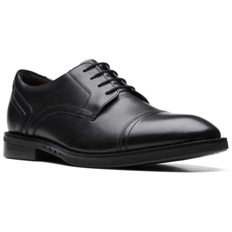 Clarks Un Hugh Cap Кожа Мужские Туфли Черные - изображение 4