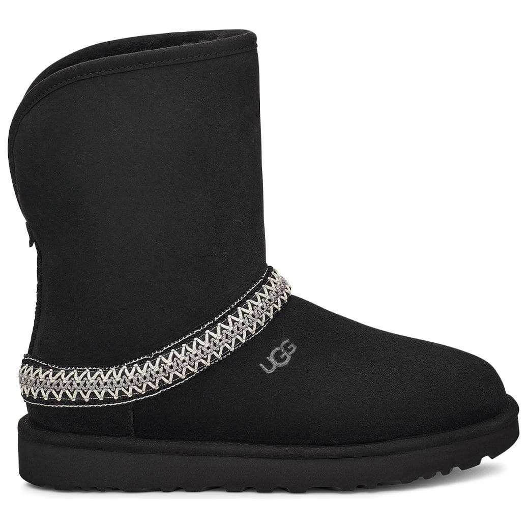 Ботинки зимние UGG Термический противоскользящий с флисовой подкладкой однотонный с круглым носом короткие снегоботинки женские черные - изображение 2